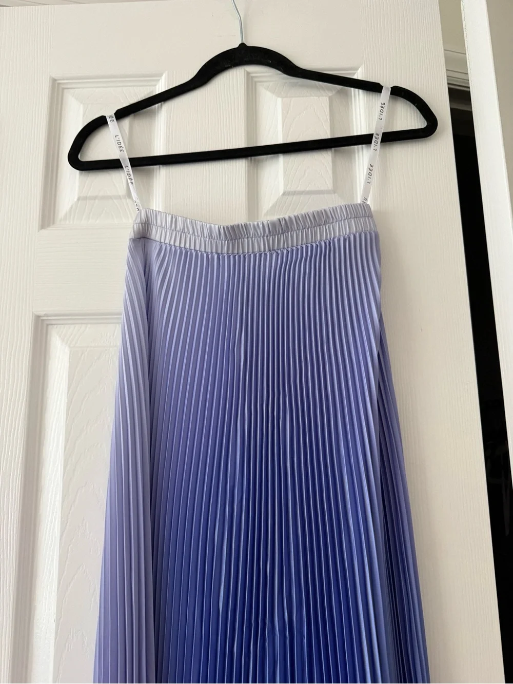 L’IDEE Bisous Strapless Pleated Gown Ombré Ocean Blue NEW with tags - Picture 4 of 10